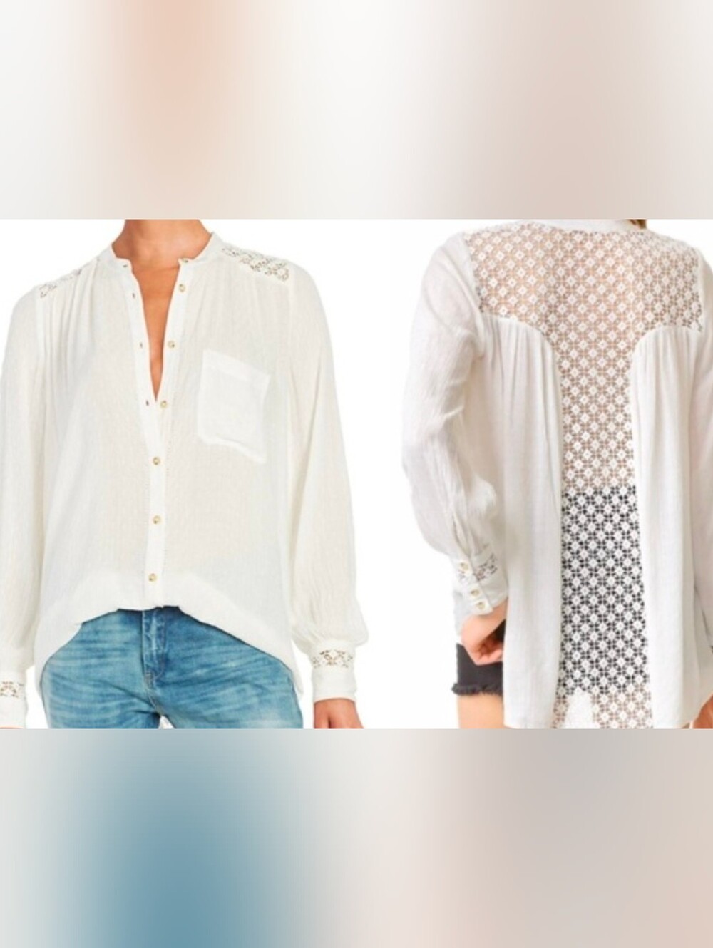 Free People Cream The Best Button Down